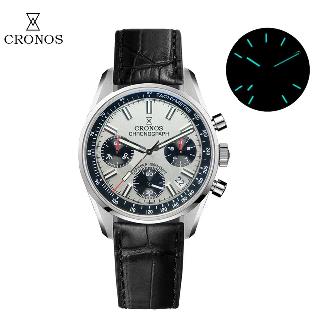 Cronos 38.5mm Chronograph Quartz Men Watch L6035 - Image 10