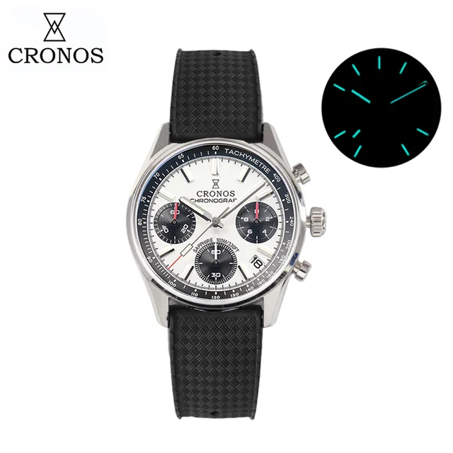 Cronos 38.5mm Chronograph Quartz Men Watch L6035 - Image 13
