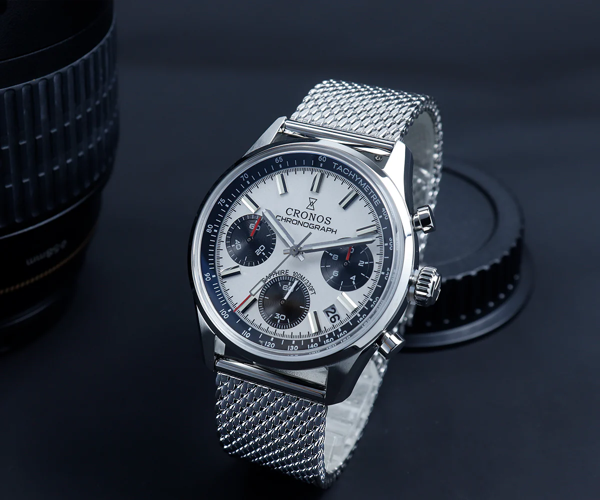 Cronos 38.5mm Chronograph Quartz Men Watch L6035 - Image 26