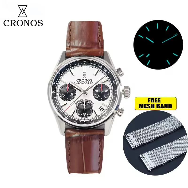 Cronos 38.5mm Chronograph Quartz Men Watch L6035 - Image 3