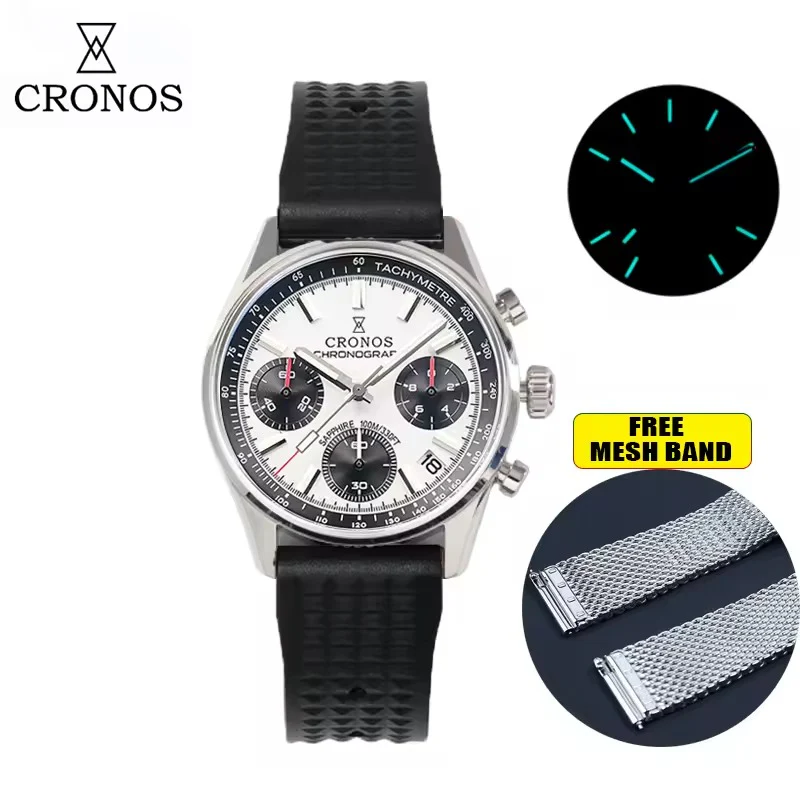 Cronos 38.5mm Chronograph Quartz Men Watch L6035 - Image 4