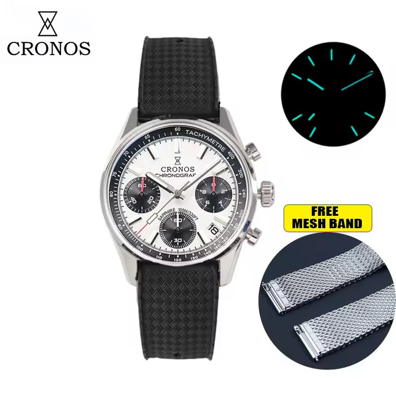 Cronos 38.5mm Chronograph Quartz Men Watch L6035 - Image 5