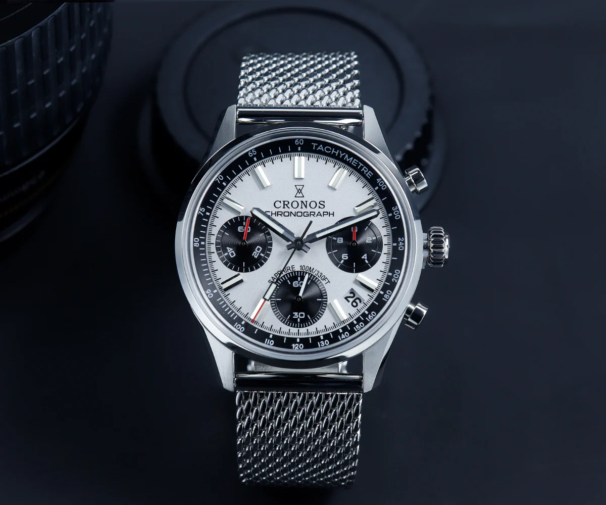 Cronos 38.5mm Chronograph Quartz Men Watch L6035 - Image 6