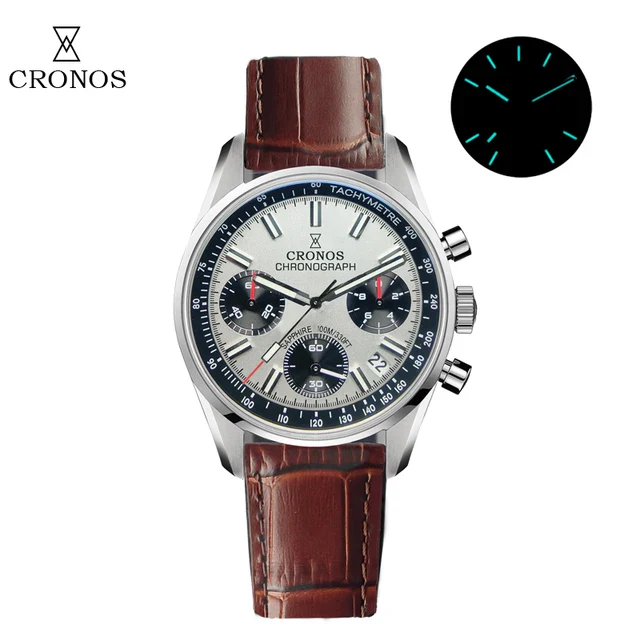 Cronos 38.5mm Chronograph Quartz Men Watch L6035 - Image 9