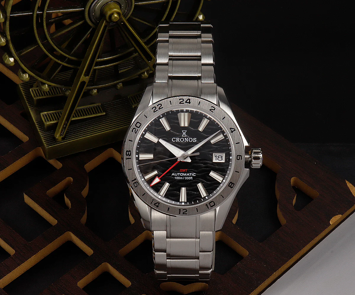 Cronos 39mm GS GMT NH34 Mechanical Men Watch L6029 - Image 9