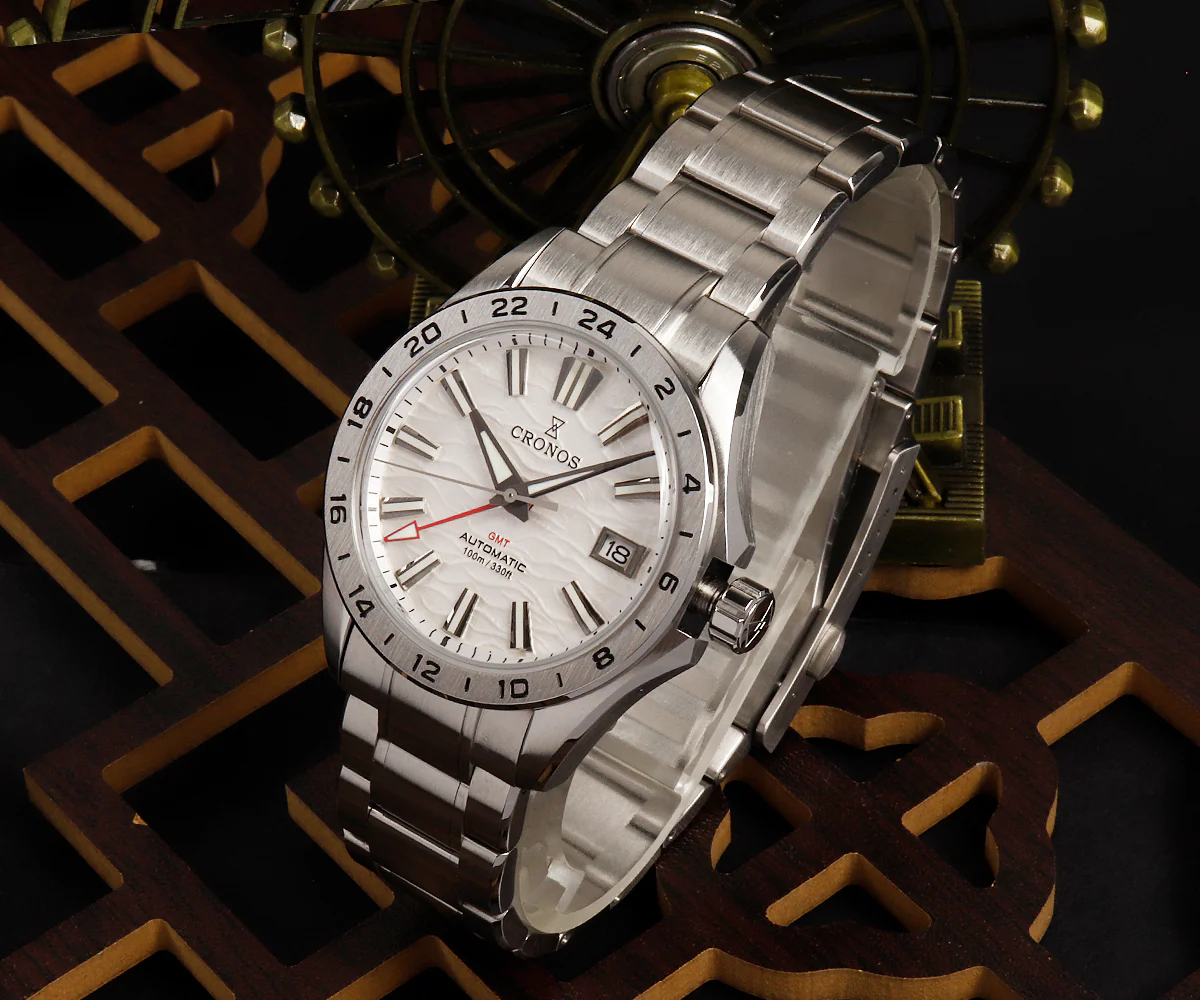 Cronos 39mm GS GMT NH34 Mechanical Men Watch L6029 - Image 10