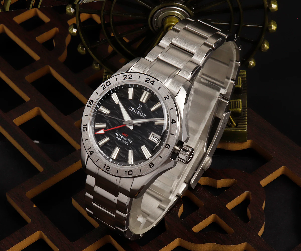 Cronos 39mm GS GMT NH34 Mechanical Men Watch L6029 - Image 11