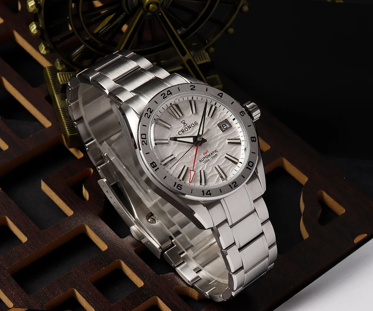 Cronos 39mm GS GMT NH34 Mechanical Men Watch L6029 - Image 12