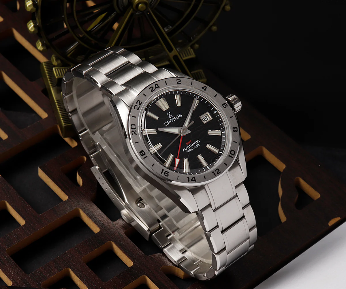 Cronos 39mm GS GMT NH34 Mechanical Men Watch L6029 - Image 13