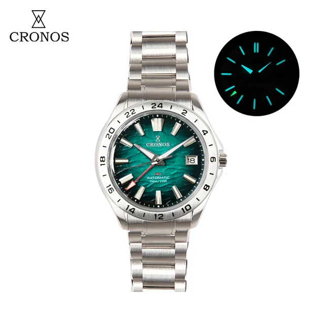 Cronos 39mm GS GMT NH34 Mechanical Men Watch L6029 - Image 28