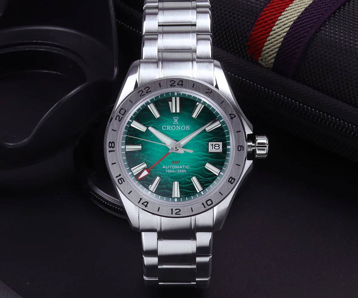 Cronos 39mm GS GMT NH34 Mechanical Men Watch L6029 - Image 24