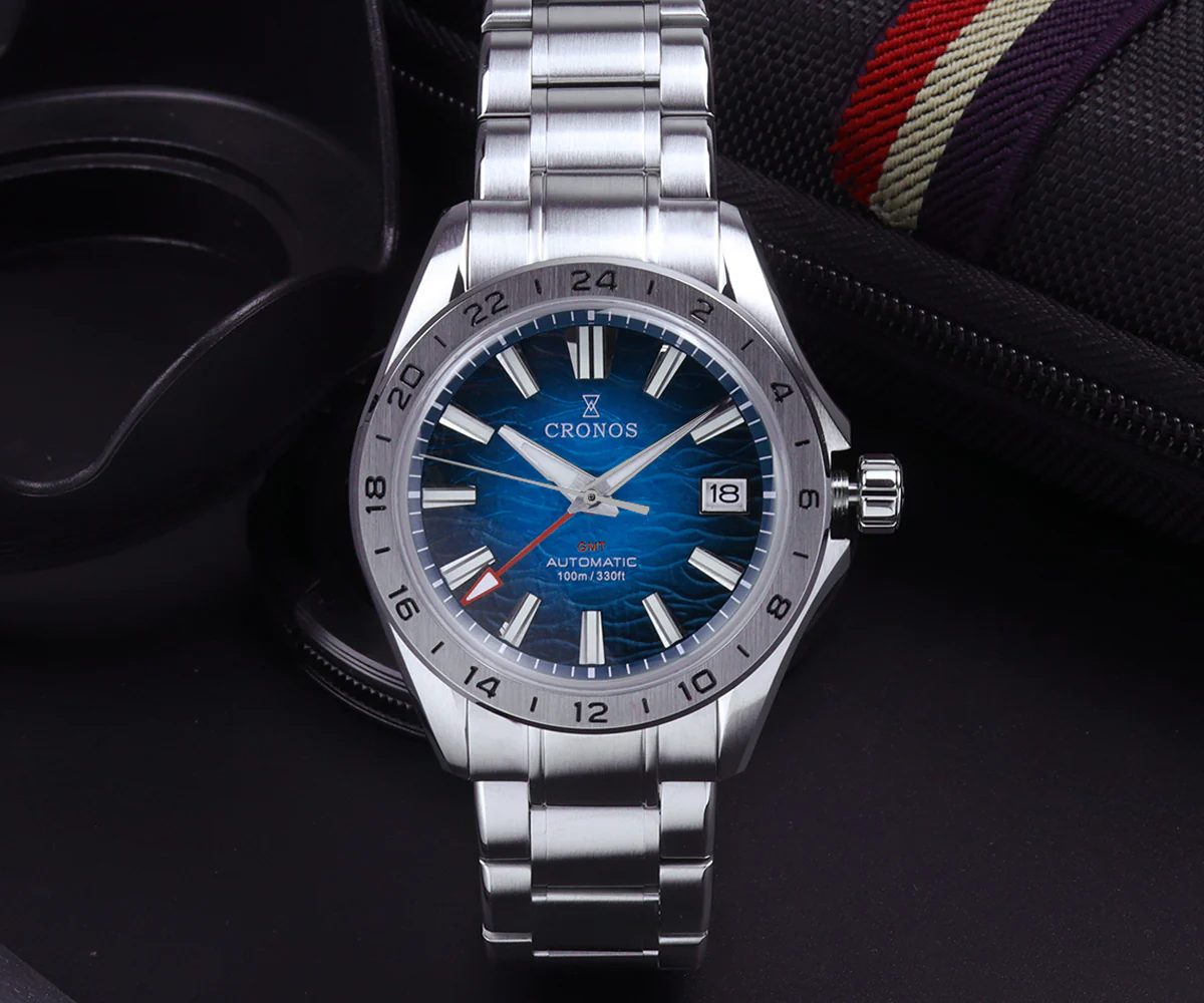 Cronos 39mm GS GMT NH34 Mechanical Men Watch L6029 - Image 23