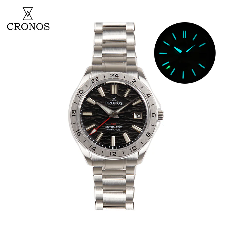 Cronos 39mm GS GMT NH34 Mechanical Men Watch L6029 - Image 29