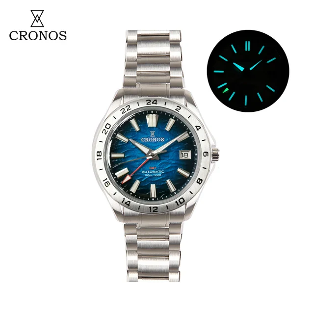 Cronos 39mm GS GMT NH34 Mechanical Men Watch L6029 - Image 30
