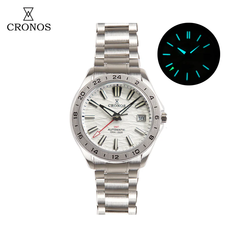 Cronos 39mm GS GMT NH34 Mechanical Men Watch L6029 - Image 6