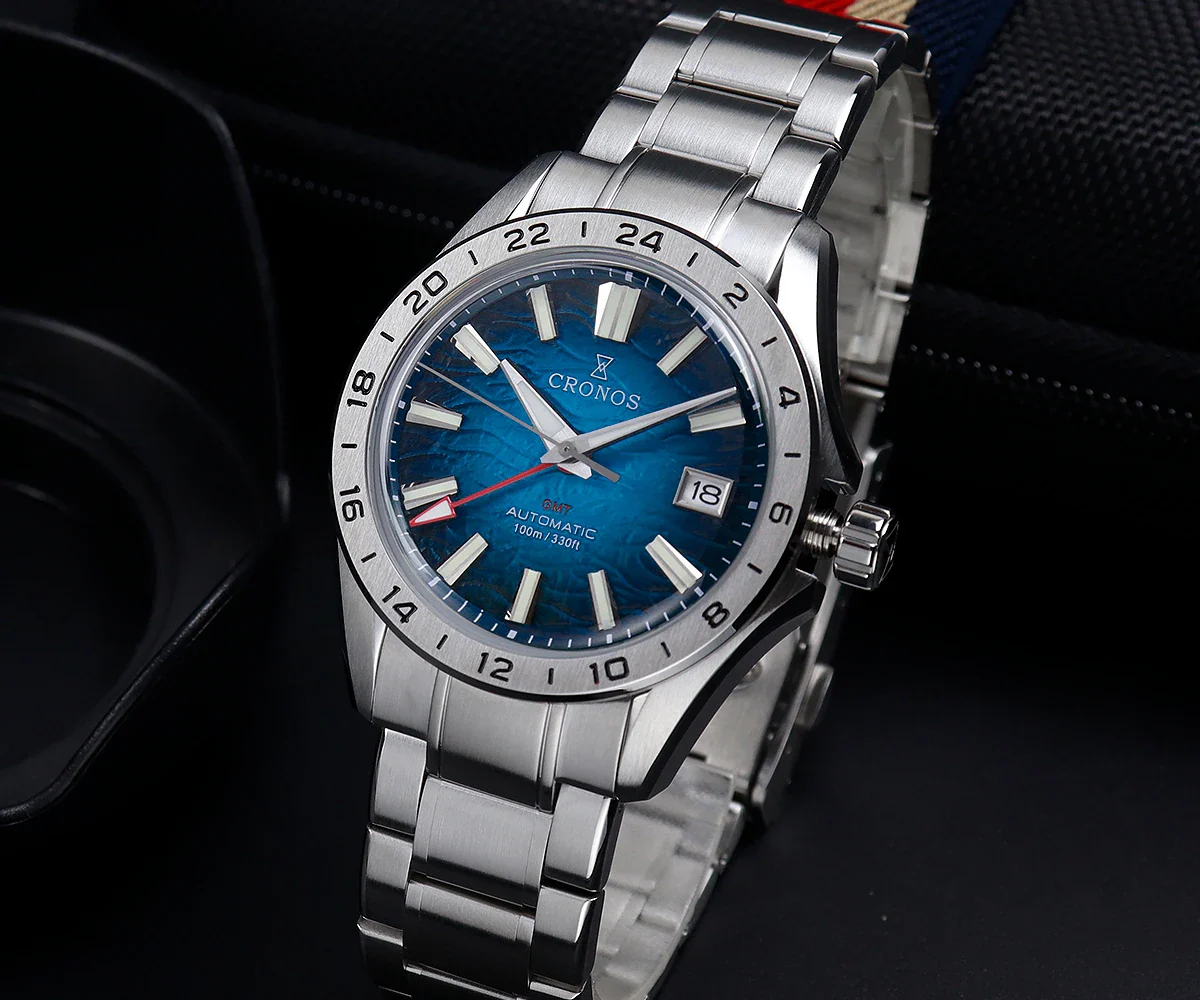 Cronos 39mm GS GMT NH34 Mechanical Men Watch L6029 - Image 26