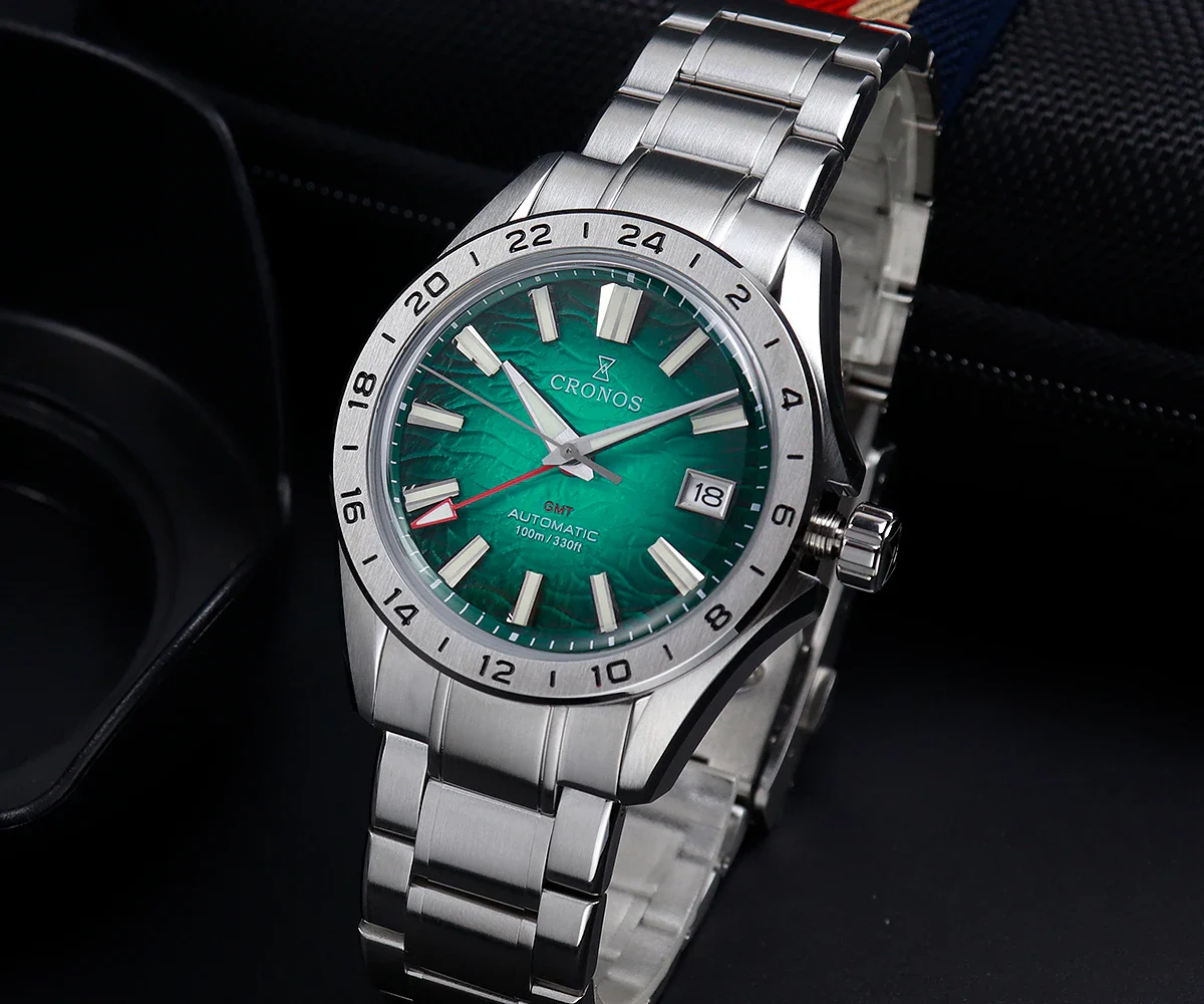 Cronos 39mm GS GMT NH34 Mechanical Men Watch L6029 - Image 27