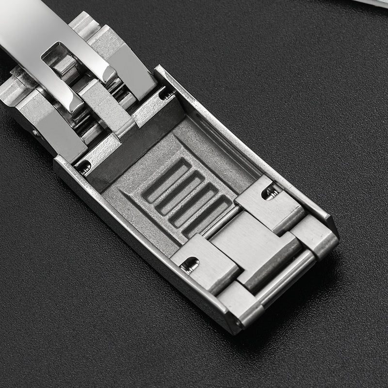 Adjustable Stainless Steel Watchband Buckle Solid Brushed Mid polised clasp - Image 11