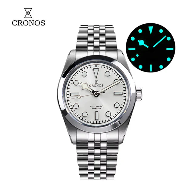 Cronos 36mm Snowflake Automatic Men Watch L6036 - Image 3