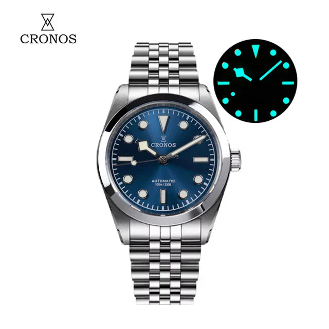 Cronos 36mm Snowflake Automatic Men Watch L6036 - Image 4