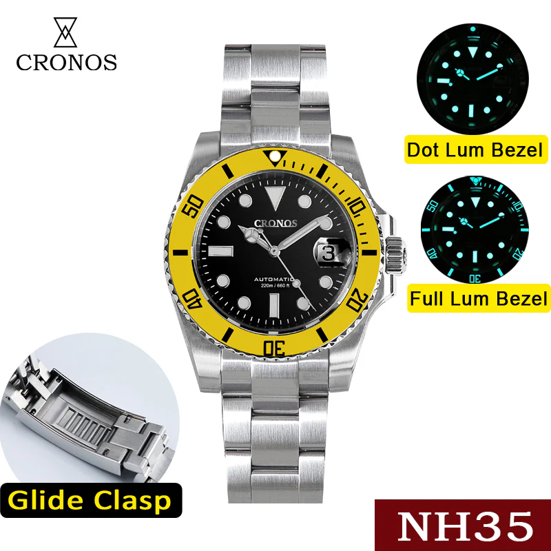 Cronos 2.5x Sub Diver NH35 Dive Watch L6015 - Image 11