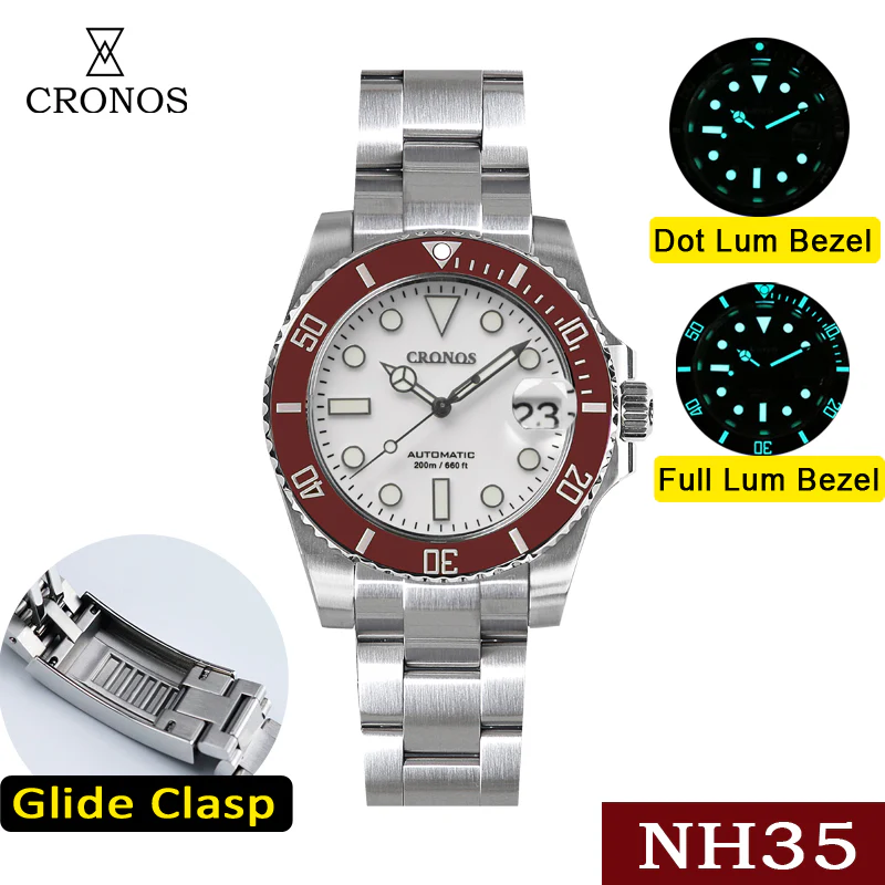 Cronos 2.5x Sub Diver NH35 Dive Watch L6015 - Image 20