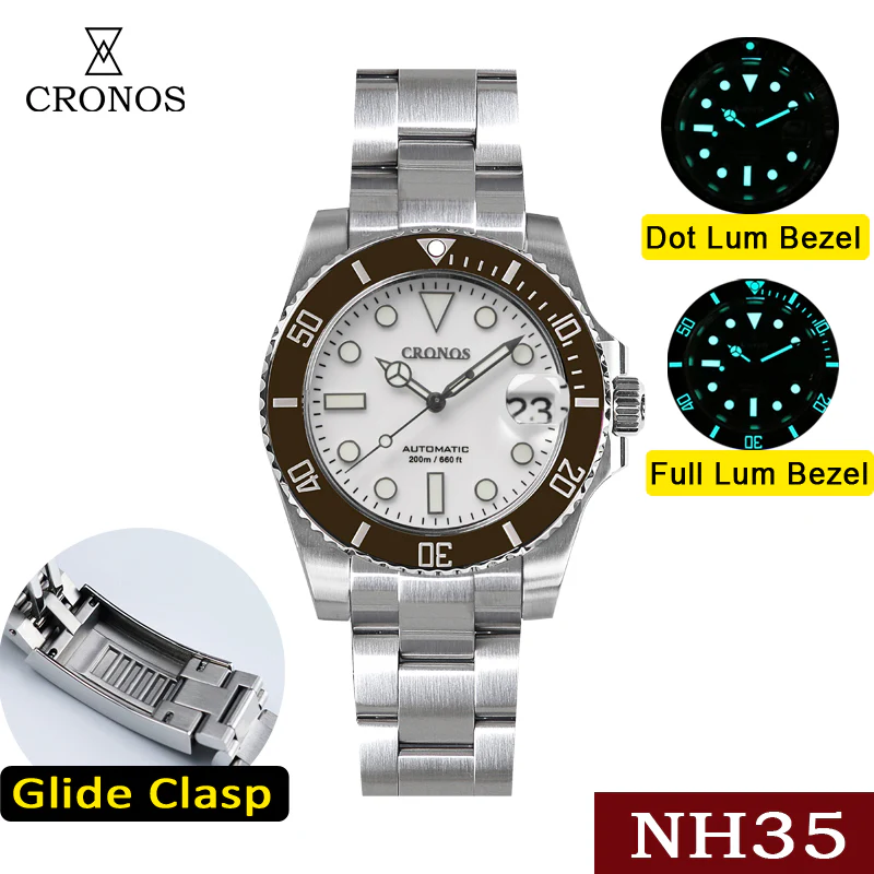 Cronos 2.5x Sub Diver NH35 Dive Watch L6015 - Image 7
