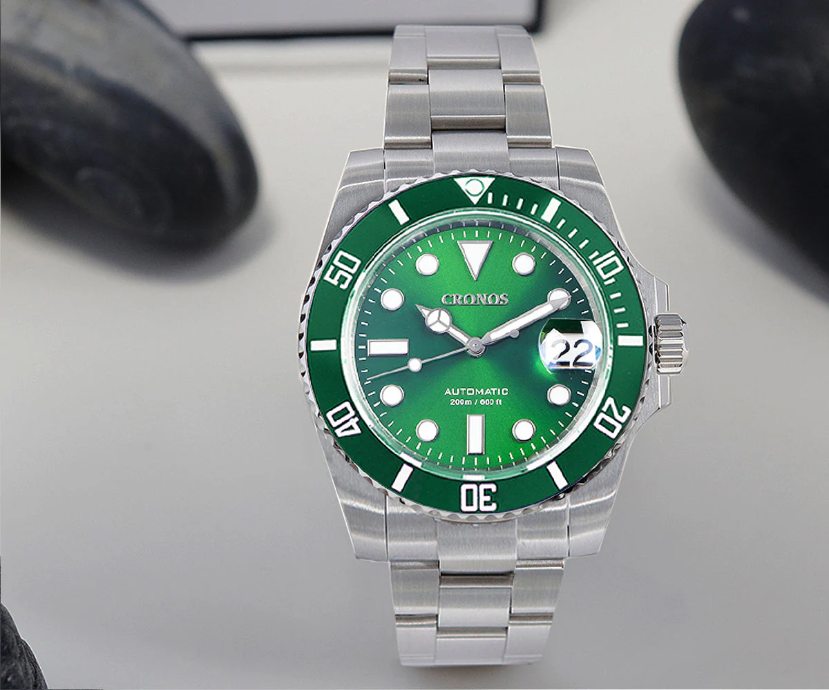 Cronos 2.5x Sub Diver NH35 Dive Watch L6015 with Calendar - Image 11