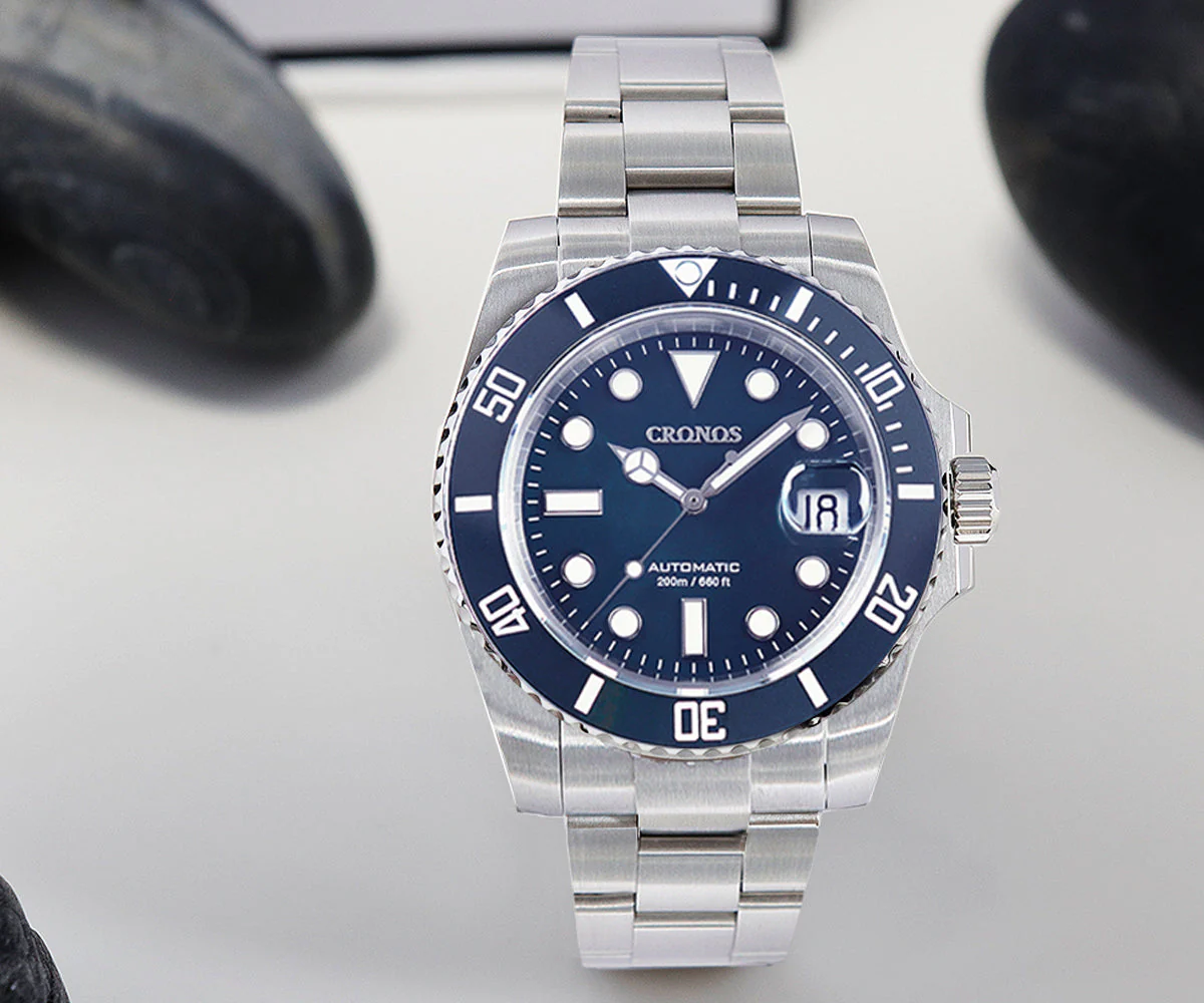 Cronos 2.5x Sub Diver NH35 Dive Watch L6015 with Calendar - Image 12