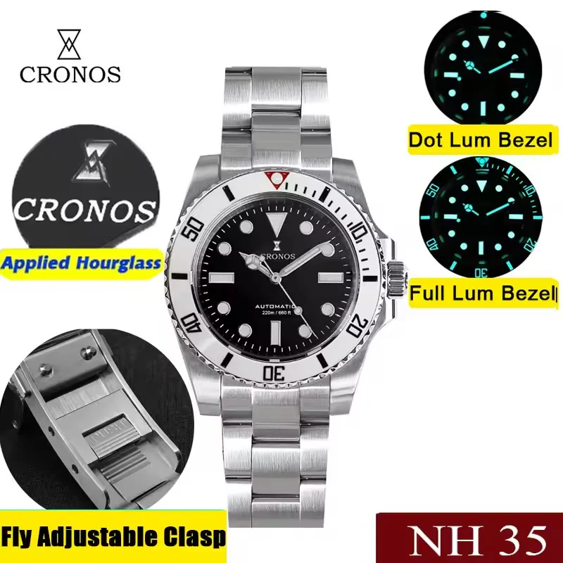 Cronos 2.5x Sub Diver NH35 Dive Watch L6015 with Calendar - Image 55