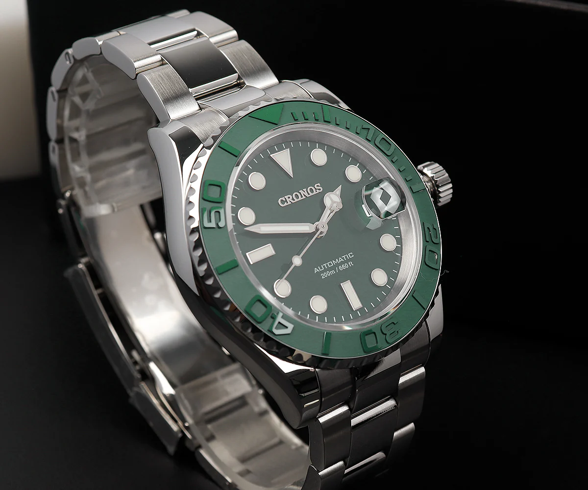 Cronos 2.5x Water Ghost Sub Dive Watch L6018 Polished Mid-link - Image 14