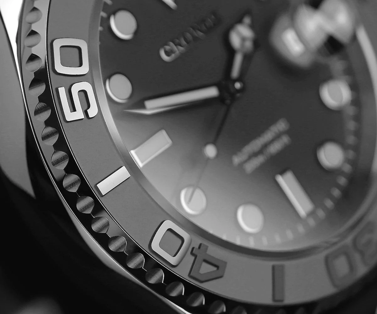 Cronos 2.5x Water Ghost Sub Dive Watch L6018 Polished Mid-link - Image 21
