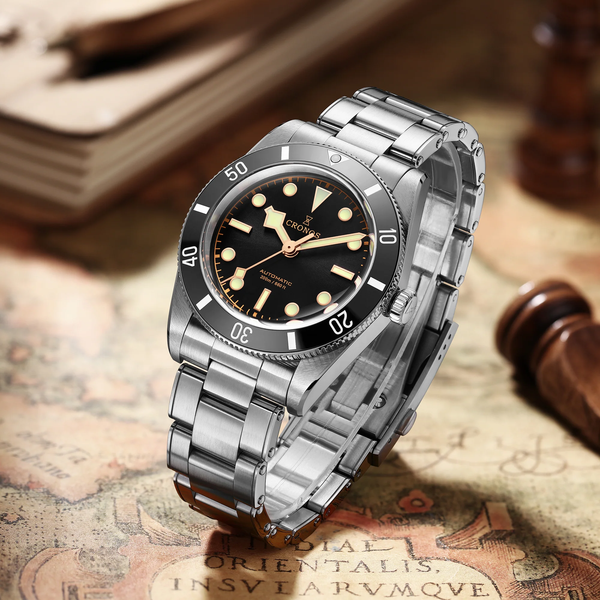 Cronos 37mm BB54 Vintage Diver Automatic Watches L6024 V3 - Image 10