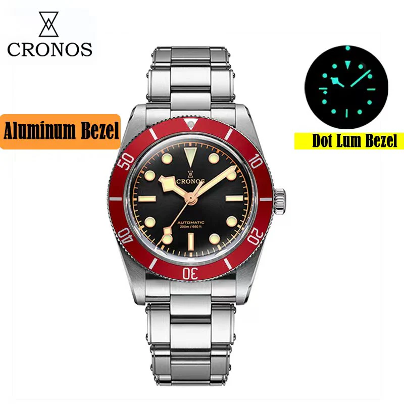 Cronos 37mm BB54 Vintage Diver Automatic Watches L6024 V3 - Image 5