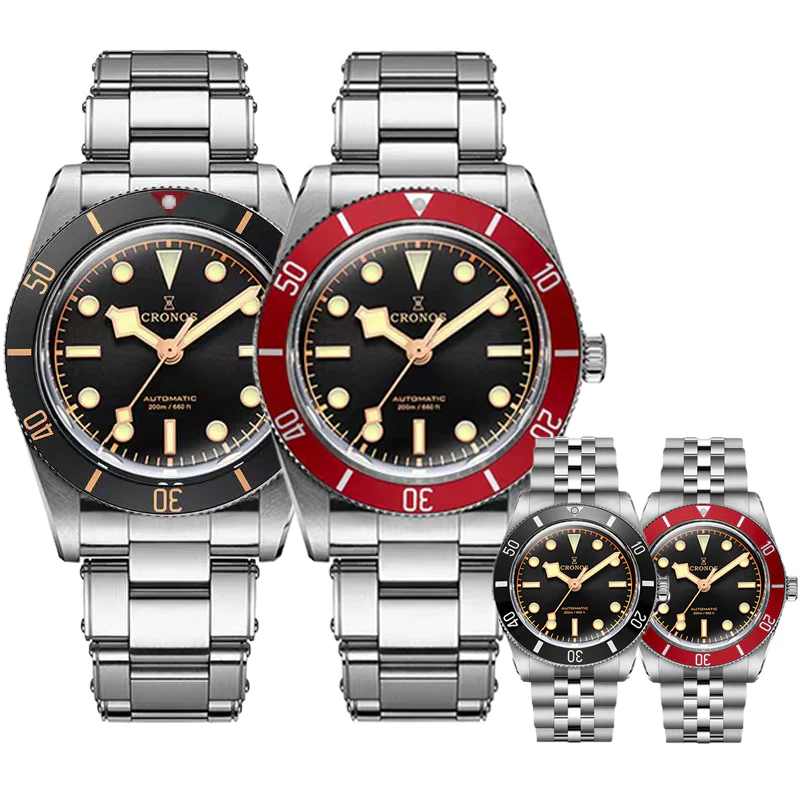 Cronos 37mm BB54 Vintage Diver Automatic Watches L6024 V3 - Image 8