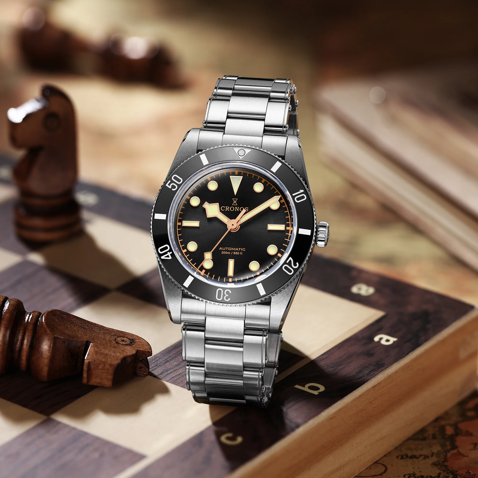 Cronos 37mm BB54 Vintage Diver Automatic Watches L6024 V3 - Image 9