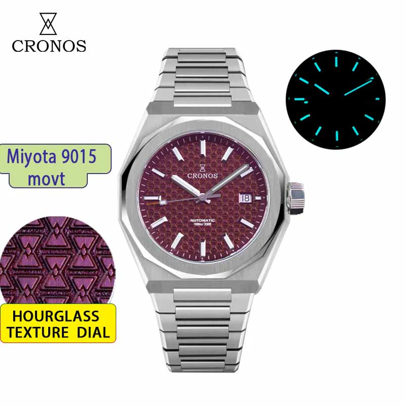 Cronos 39mm Miyota 9015/9s05 Men Watch L6038 - Image 19