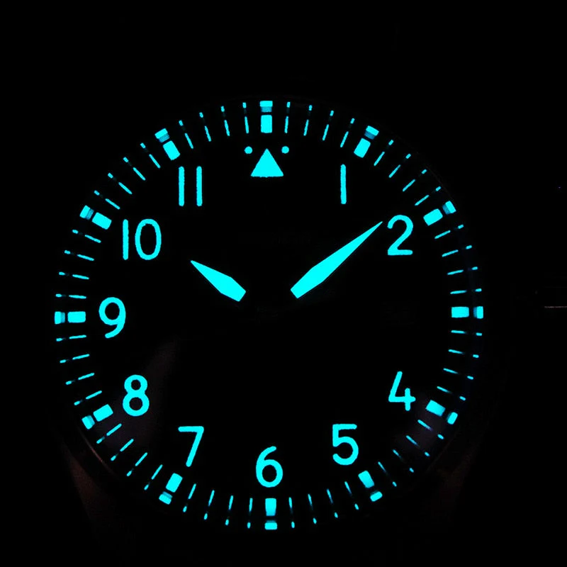 Cronos 39mm Vintage Pilot Mechanical Men Watch 5links Bracelet L6012 - Image 4