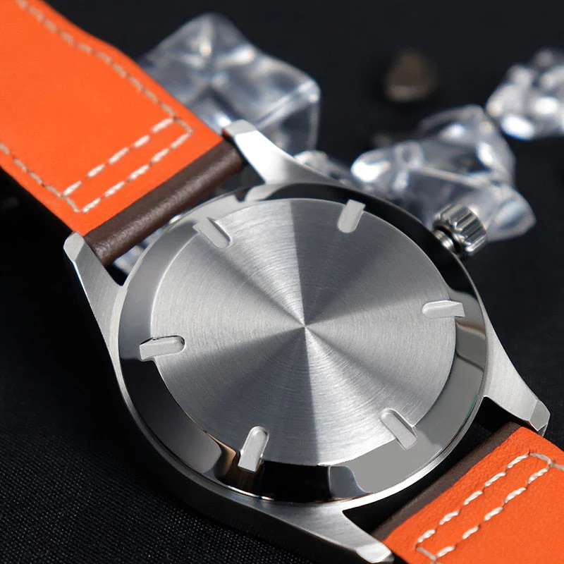 Cronos 39mm Vintage Pilot Mechanical Men Watch 5links Bracelet L6012 - Image 5