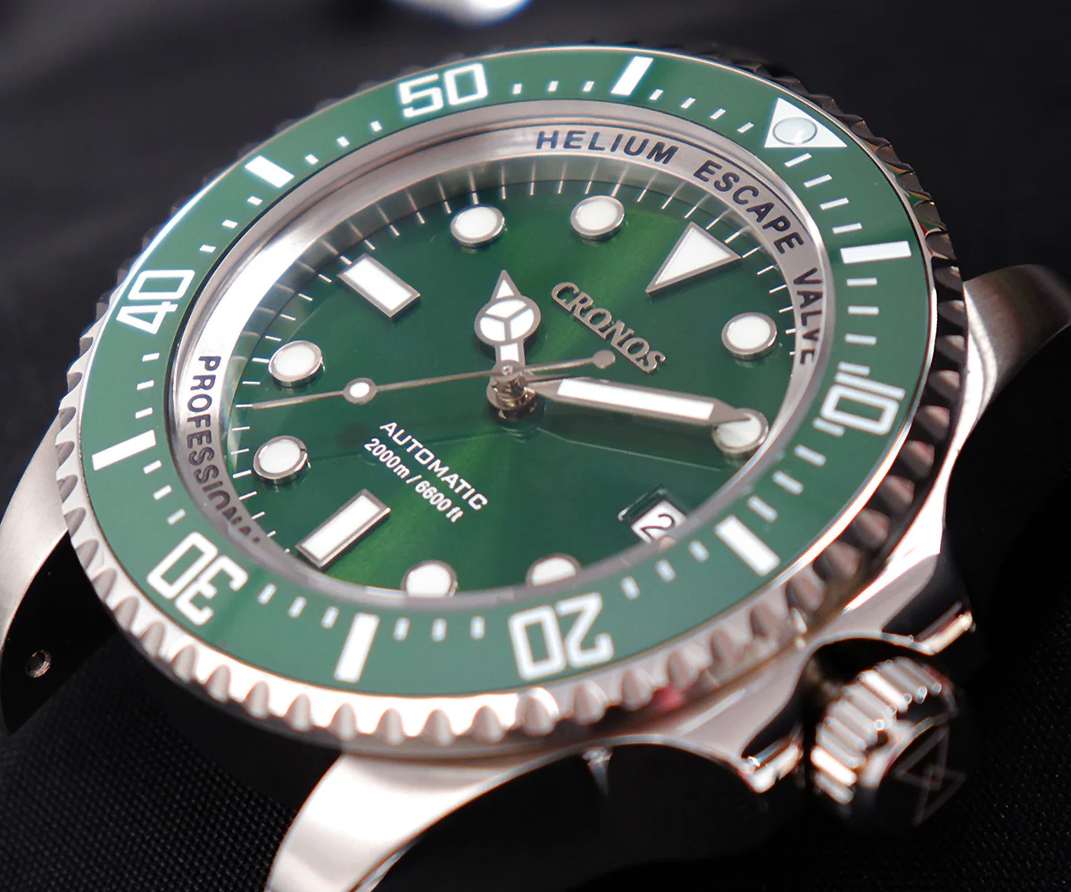 Cronos 44mm Sub Diver 2000 Meters Watch L6009M - Image 14