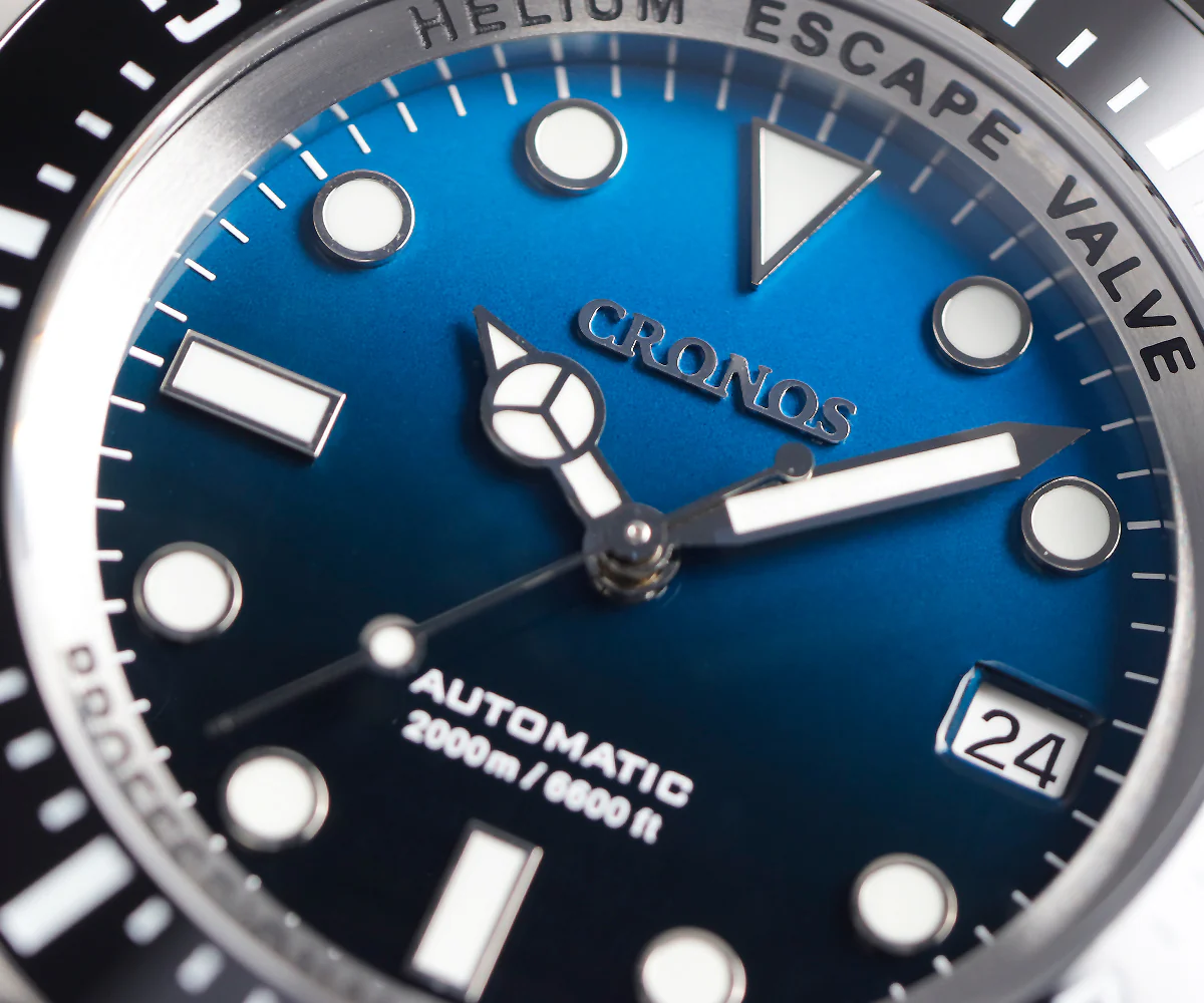 Cronos 44mm Sub Diver 2000 Meters Watch L6009M - Image 17