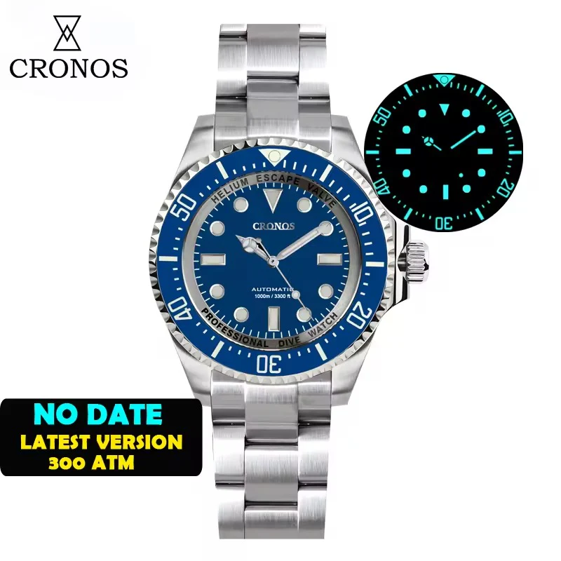 Cronos 44mm Sub Diver 2000 Meters Watch L6009M - Image 28