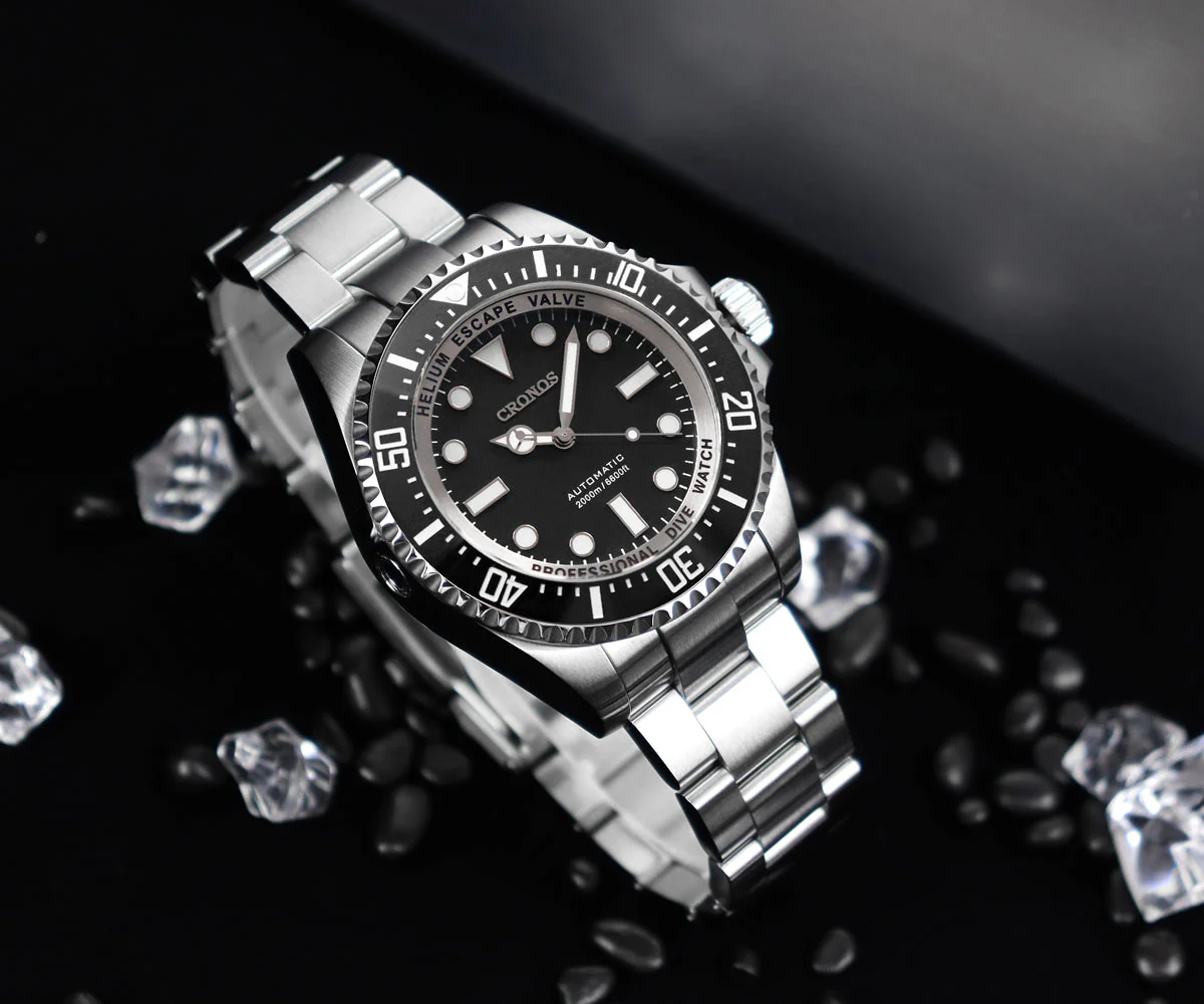 Cronos 44mm Sub Diver Watch L6009 - No Calendar - Image 10