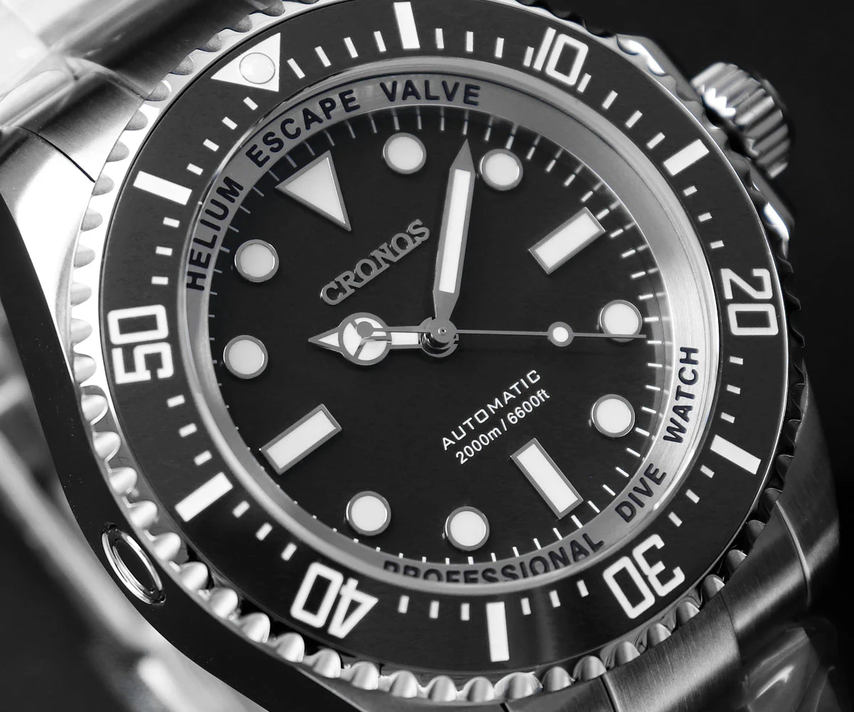 Cronos 44mm Sub Diver Watch L6009 - No Calendar - Image 15