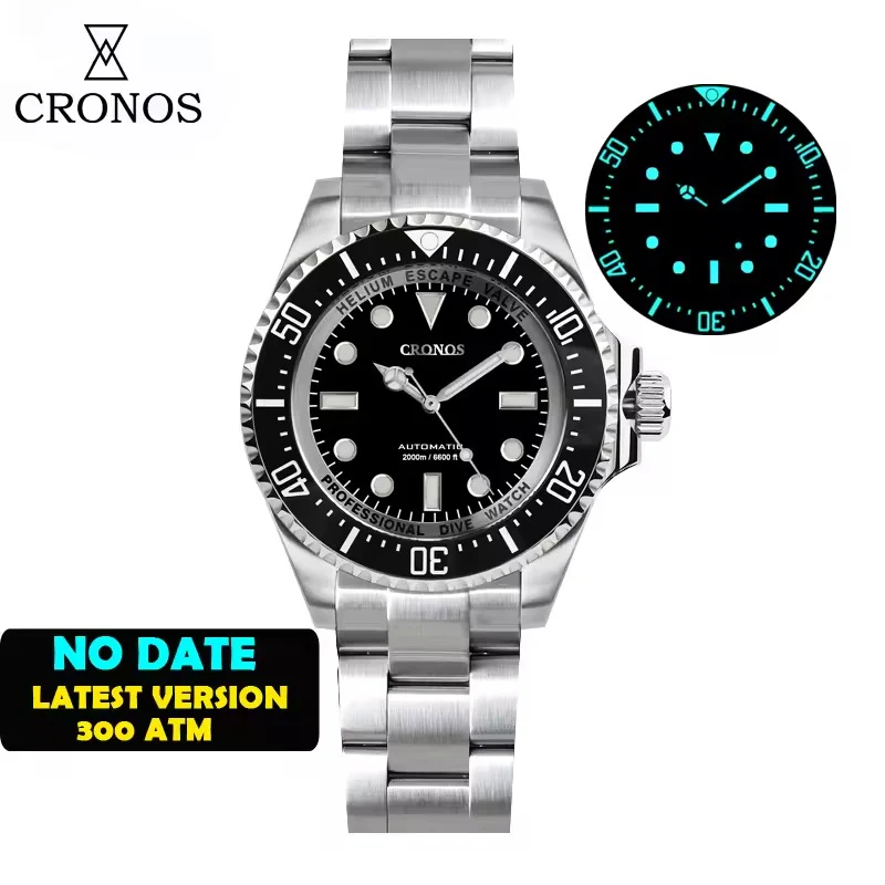 Cronos 44mm Sub Diver Watch L6009 - No Calendar - Image 30