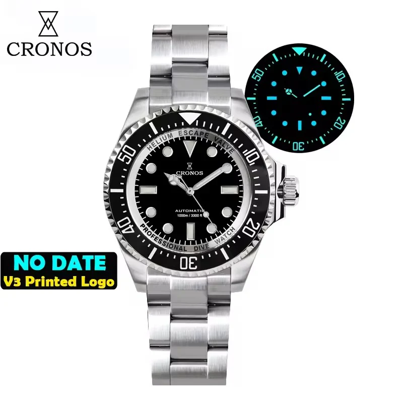 Cronos 44mm Sub Diver Watch L6009 - No Calendar - Image 32