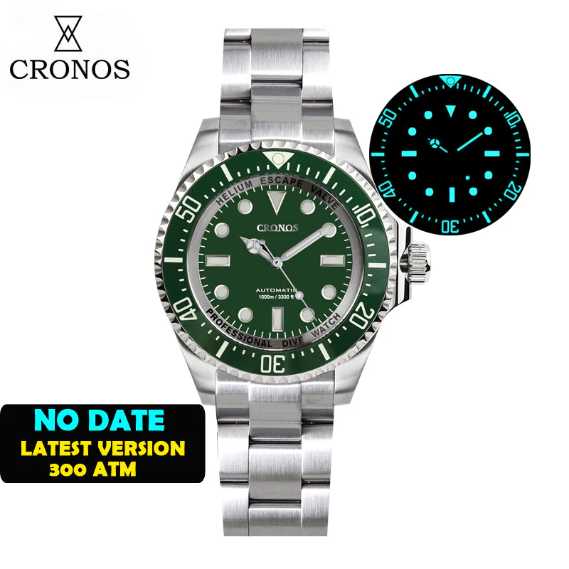 Cronos 44mm Sub Diver Watch L6009 - No Calendar - Image 4
