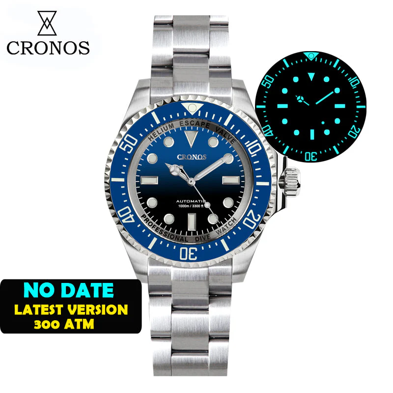 Cronos 44mm Sub Diver Watch L6009 - No Calendar - Image 5
