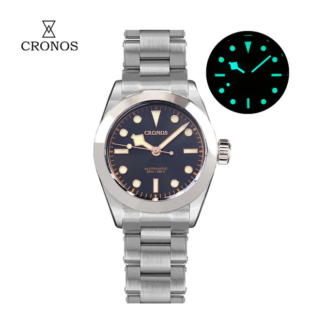 Cronos BB39 NH35 Snowflake Automatic Men Watch L6025-Riveted bracelet - Image 3
