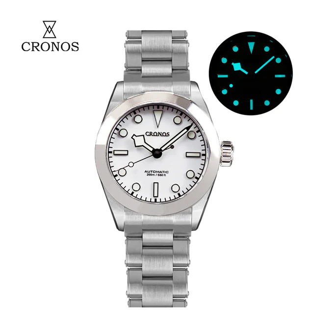 Cronos BB39 NH35 Snowflake Automatic Men Watch L6025-Riveted bracelet - Image 4